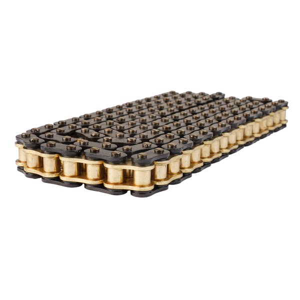 RCB HO SERIES CHAIN O-RING 428 & 415 BLACK / GOLD SIZE 124L / 132L